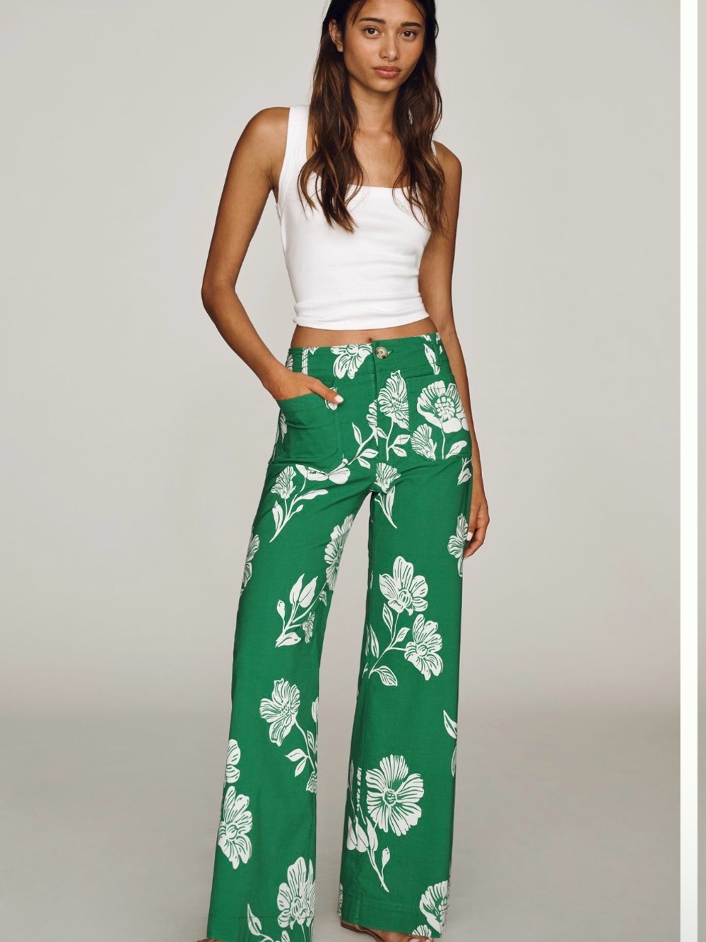 Maeve Colette High-Rise Wide-Leg Full-Length Pants